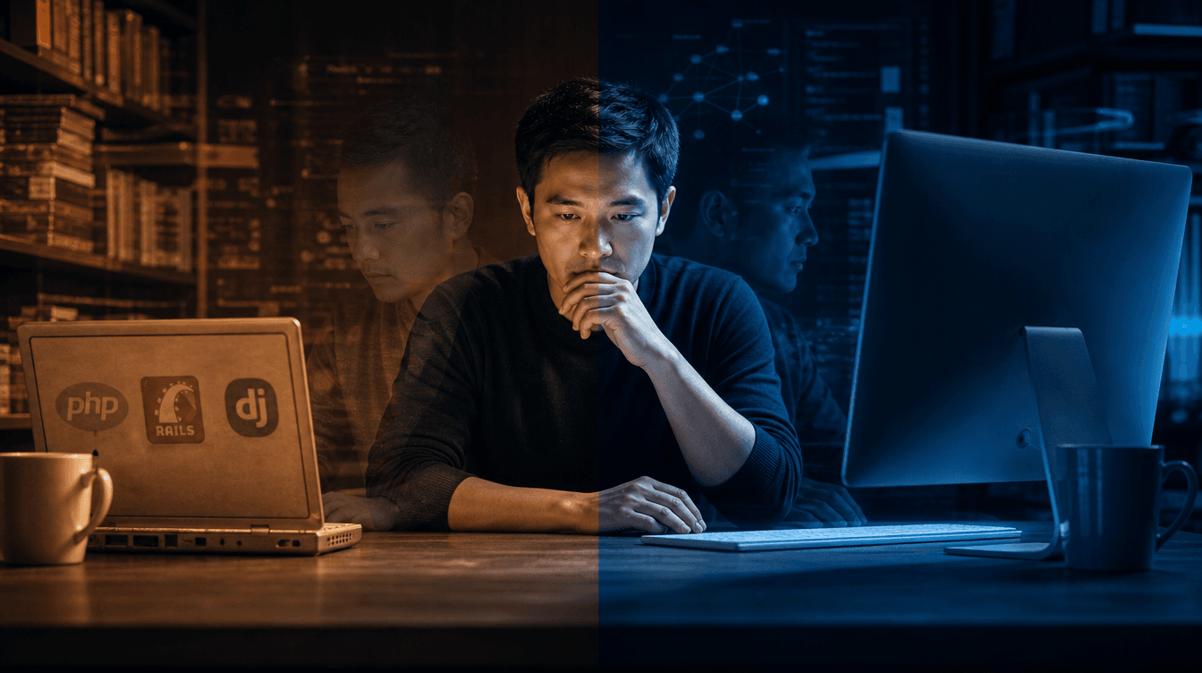 Ảnh minh họa: 15 năm trước ai cũng hỏi “xây web bằng gì”. 2026 thì chúng ta hỏi “chọn AI nào” và lịch sử đang lặp lại!