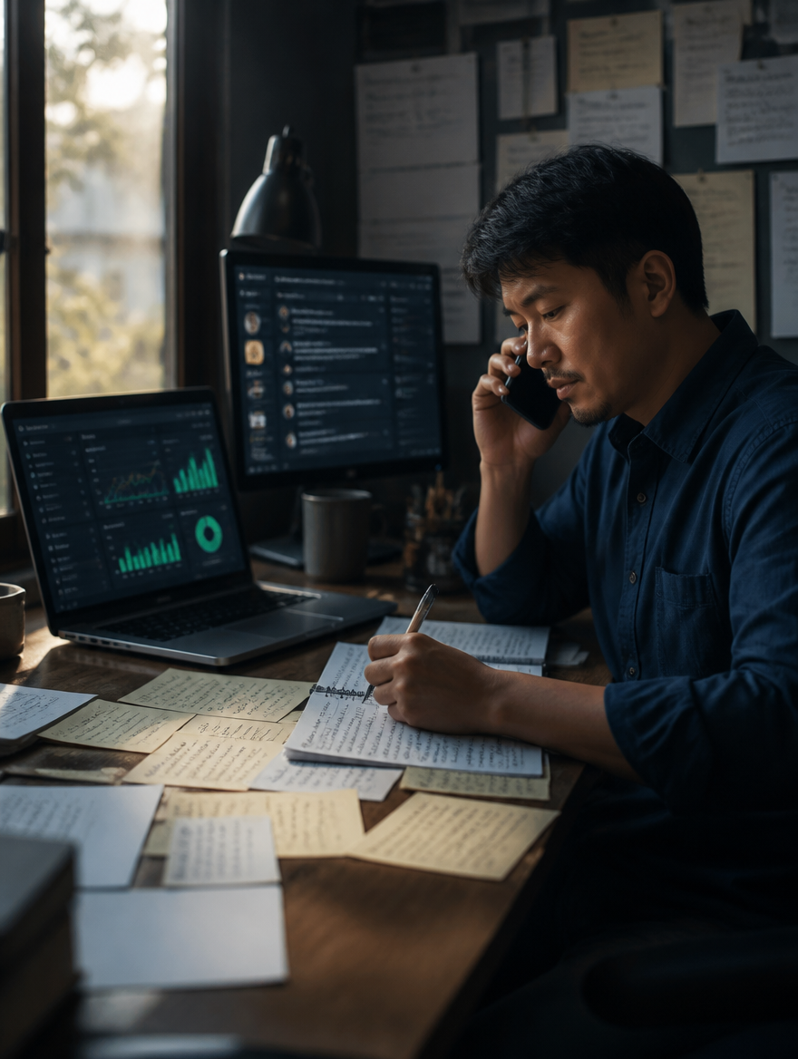 Chủ doanh nghiệp kết hợp dữ liệu dashboard và phỏng vấn khách hàng để hiểu insight thật